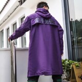 709-F080-P105春季港风单人宽松中长款外套连帽百搭风衣男，男装风衣，星座709