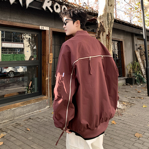 709-JK02-P115  春季上新美式链领棒球服夹克设计感百搭外套男图片