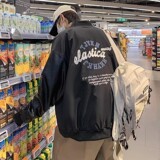 709-JK805-P85春秋原创宽松拼接绣字上衣百搭休闲夹克外套单人，男装夹克，星座709