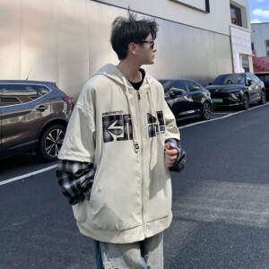 709-jk27-P125 单人 春季新款 阔版假两件夹克图片