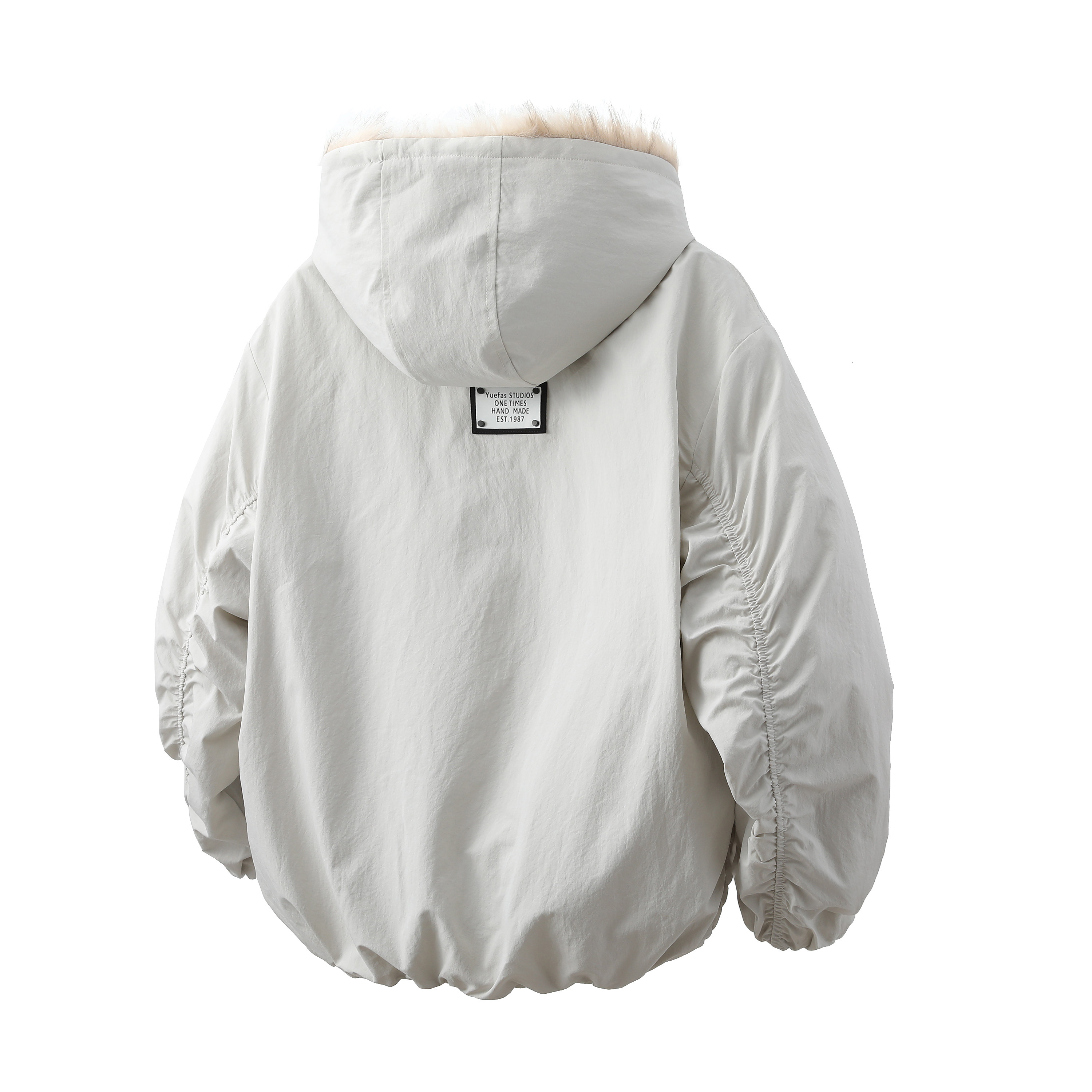 709-MY1800-P160冬季新款白底座山雕连帽棉服外套潮,男装棉衣,星座709
