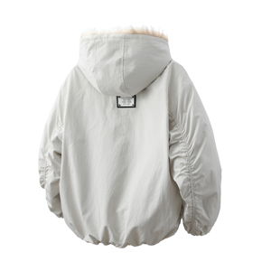 709-MY1800-P160 冬季新款 白底 座山雕连帽棉服外套 潮图片
