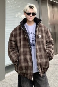 709-MY1809-P160 冬季新款 单人 两面穿加厚立领棉衣外套图片