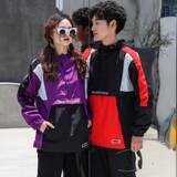 709-JK37-P60情侣春秋港风情侣拼色冲锋衣运动休闲学生夹克，男装夹克，星座709