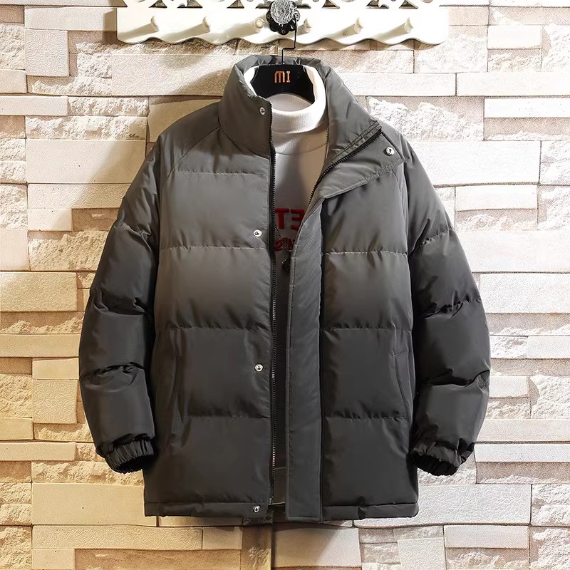 709-MY907-P110冬季挂拍港风立领撞色渐变面包服加厚潮流棉衣男，男装棉衣，星座709