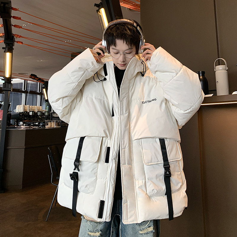 709-MY1617-P160 冬季连帽工装大口袋棉衣高级感外套面包服男图片