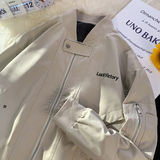 709-JK886-P80春秋百搭美式飞行员棒球服夹克休闲宽松外套平铺，男装夹克，星座709