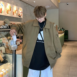 709-JK917-P140 春秋美式复古立领水洗飞行员夹克情侣外套男图片