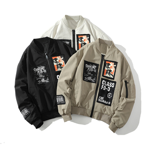 709-JK29-P145 白底 春季新款 韩版棒球领夹克，男装夹克，星座709