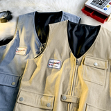 709-MJ19-P65春秋休闲v领复古潮流灯芯绒开衫马甲大码百搭平铺，男装背心/马甲，星座709