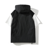 709-MJ93-P70白底新款春季纯色简约连帽无袖防晒马甲，男装防晒衣，星座709