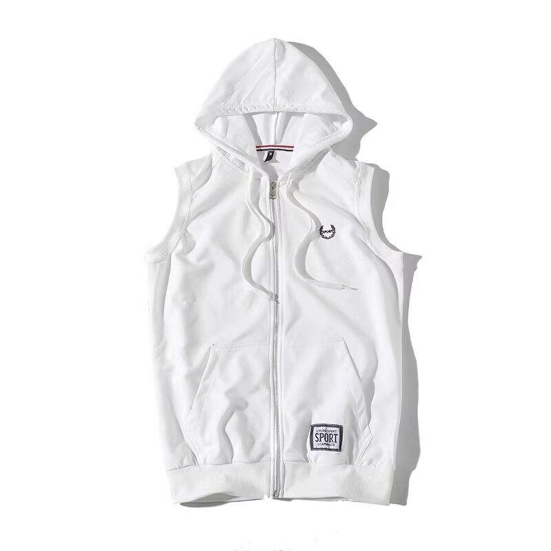 709-W16-P35春季白底马甲背心外套连帽修身男女学生班服大码,男装背心/马甲,星座709