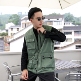 709-MJ03-P70春秋港风单人工装马甲背心街头潮牌牛仔外套男，男装工装外套，星座709