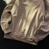 709-JK880-P105春秋休闲翻领金属装饰后背拉链夹克外套平铺图，男装夹克，星座709