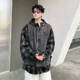 709-jk20-P160单人春季潮牌真两件牛仔马甲，男装背心/马甲，星座709