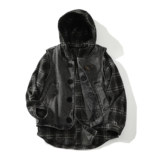 709-jk20-P160白底春季潮牌真两件牛仔马甲，男装背心/马甲，星座709