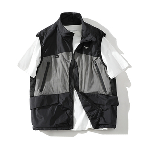 709-MJ101-P80 白底 春季新款 韩系阔版防晒休闲马甲，男装防晒衣，星座709