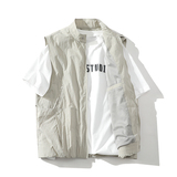 709-MJ97-P65白底春季新款阔版百搭外穿休闲马甲，男装背心/马甲，星座709