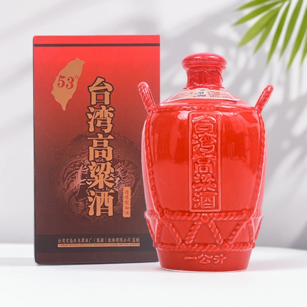五缘湾台湾高粱酒53度清香型纯粮酿造品质白酒2019年产红坛6L整箱