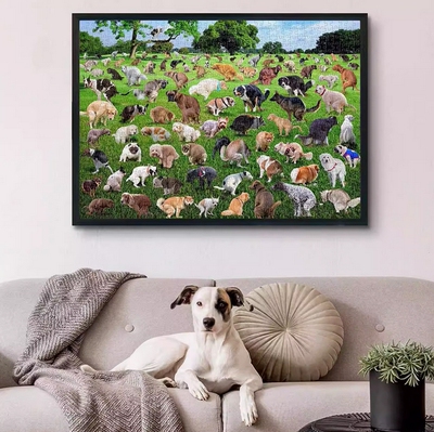 1000片小狗拉屎解压拼图