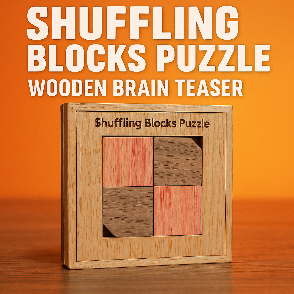 十级绊脚石 puzzle大杰出六一儿童节礼物4片木头GM同款四块鲁班锁