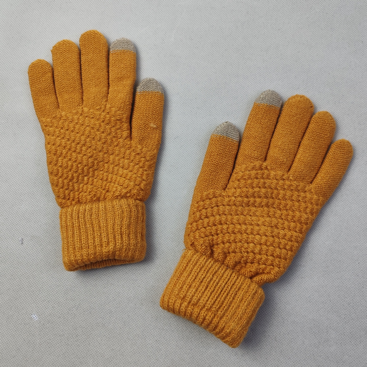 冬季女分指触屏手套保暖内拉毛