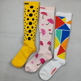 专业跳绳袜马拉松跑步袜长筒压缩袜压力小腿运动袜及膝高筒女袜子