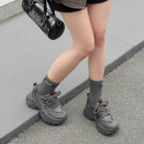 富丽女鞋2026秋季新款老爹鞋女厚底百搭显脚小休闲鞋潮鞋女578-75