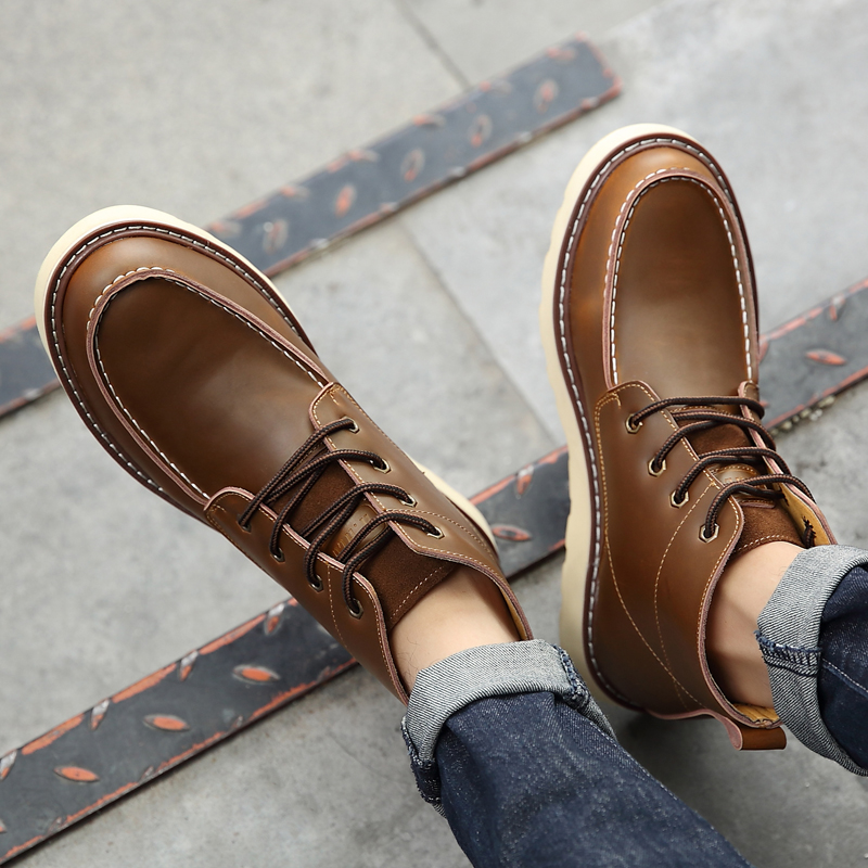 冬季马丁靴男靴子潮复古英伦高帮工装靴真皮休闲工作短靴男士皮靴|msdalam kategori Kasut lelaki popular, but - dari Buy2taobao.com untuk memberikan perkhidmatan ejen Taobao profesional membeli