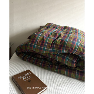 复古全棉纯棉单个被套双人200x230单独单件150x200单人1.5米被罩