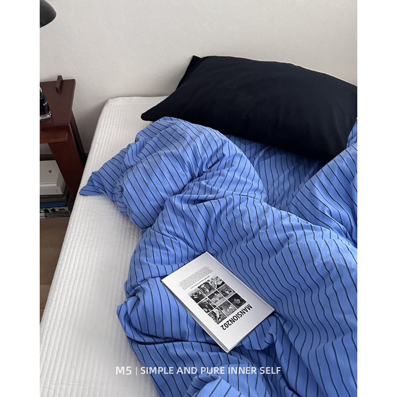 蓝调全棉纯棉单个被套双人200x230单独单件150x200单人1.5米被罩