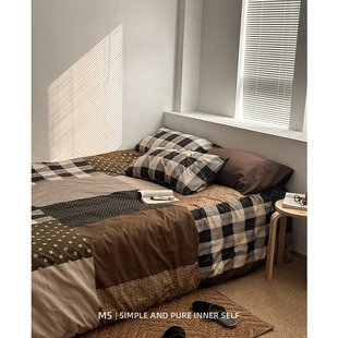 法式中古风美拉德复古全棉床上四件套纯棉床单被套床笠床品三件套