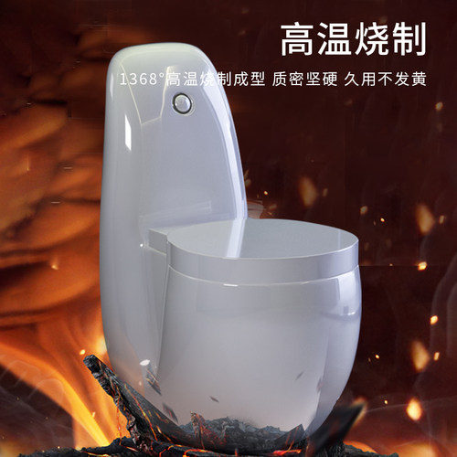 彩色大防臭口径小户型欧式创意虹吸式抽水马桶家用静音个性坐便器