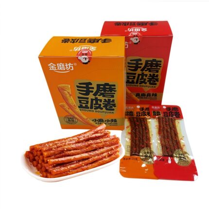 金磨坊手磨豆皮卷22g麻辣辣条手撕素肉豆皮豆筋独立包装休闲零食