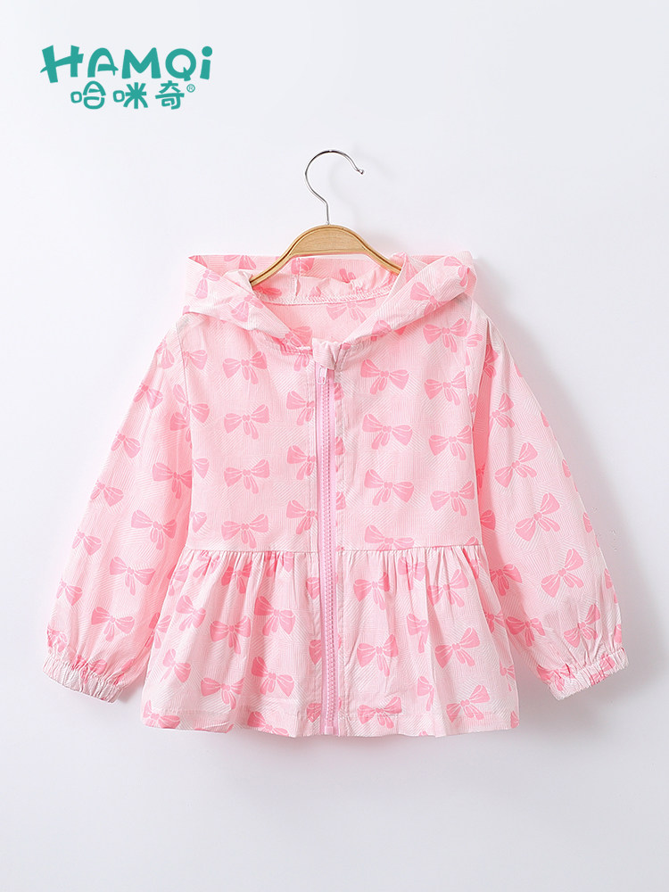 소녀의 태양 보호 의류 여름 얇은 소녀  피부 의류 어린이 겉옷 통기성 에어컨 의류 재킷 새로운