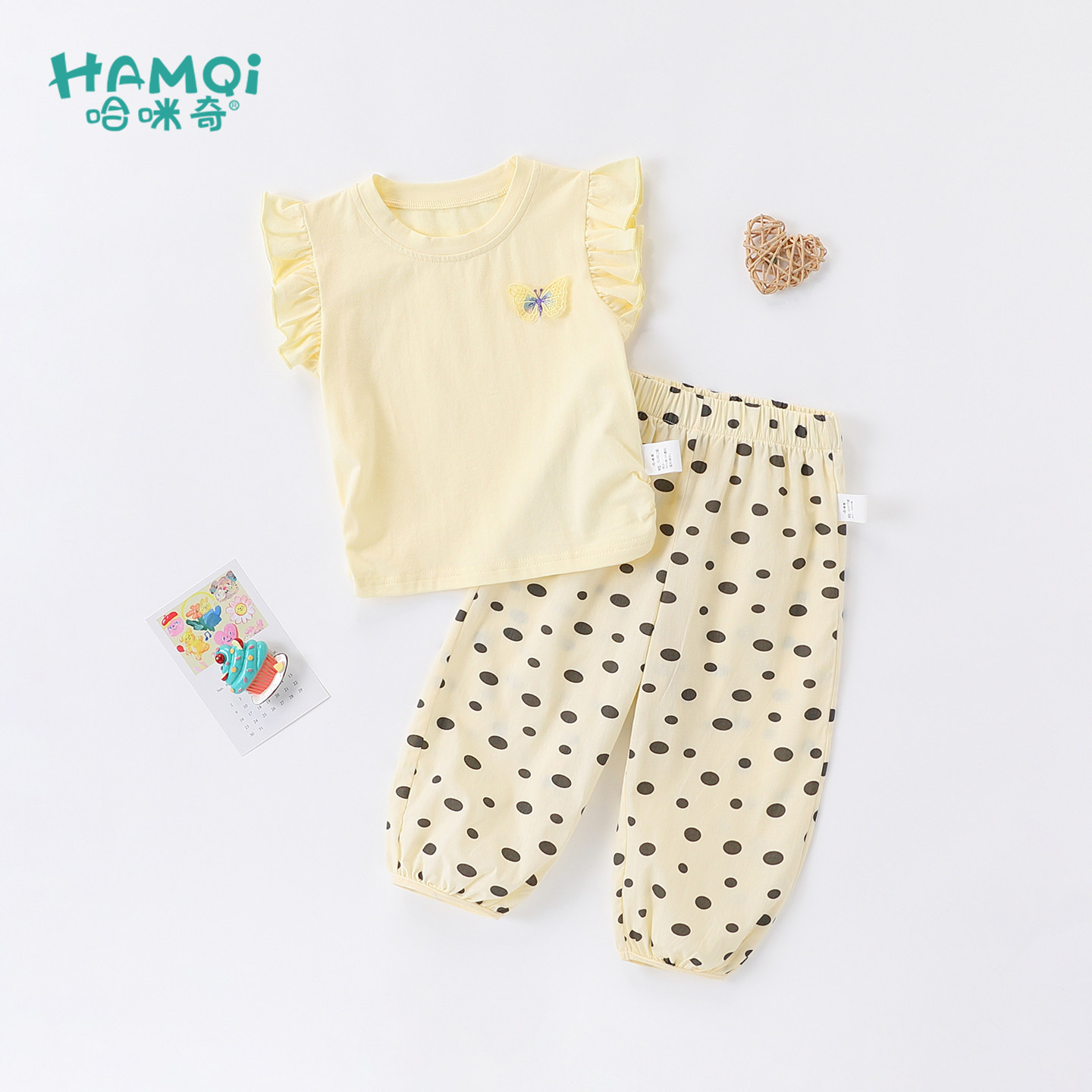 女童背心套装夏季新款童装小儿童宝宝薄款衣服两件套女孩无袖长裤