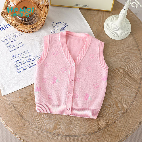 女童开衫马甲春秋新款