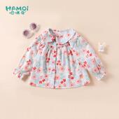 新款 女童春季 儿童洋气甜美小碎花纯棉衬衣中小童宝宝上衣 衬衫 童装