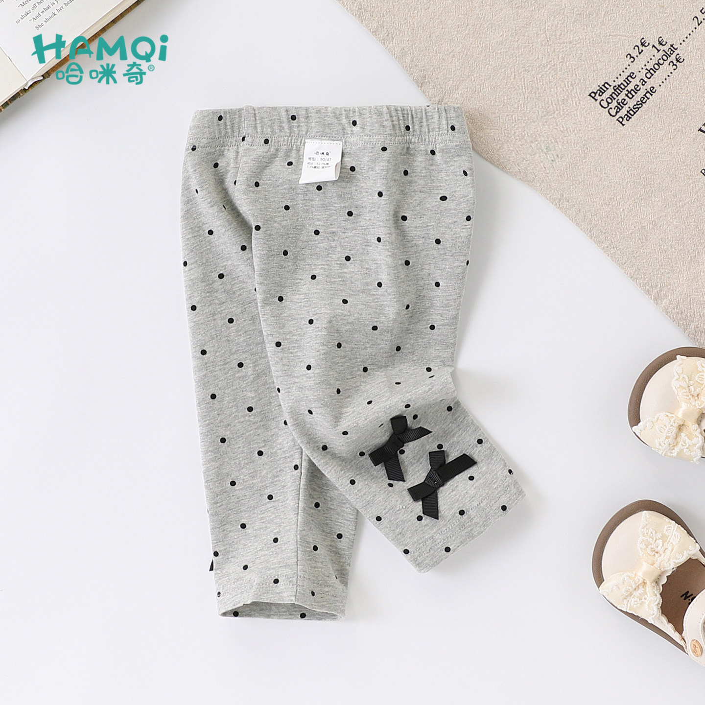 童装女童打底裤七分裤2026夏季新款小儿童外穿休闲裤宝宝波点裤子