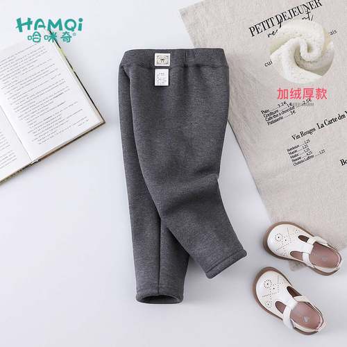 女童打底裤冬装儿童加绒保暖外穿休闲裤小童宝宝新款裤子厚款长裤