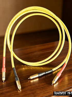 金色新款7N单晶铜镀银HIFI音响功放RCA信号线CD机解码耳放音频线