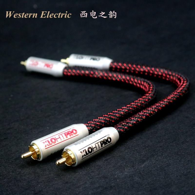 西电之韵 结晶铜发烧双莲花音频线音响胆机信号线CD功放RCA过机线