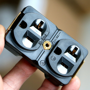 音响墙插座 镀佬美标电源插座芯20A发烧级美式 END级单晶铜镀金