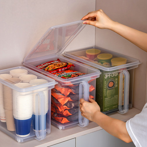 厨房吊柜收纳盒透明可叠加整理盒橱柜储物盒下水槽高处杂物整理筐