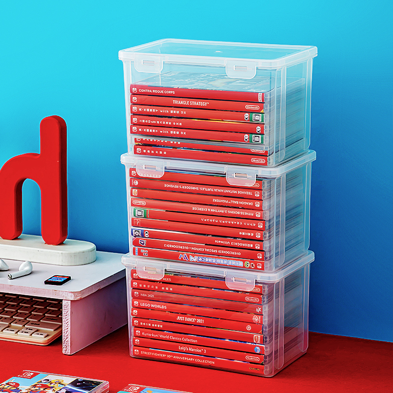 卡带收纳盒大容量防尘保护盒桌面透明NS任天堂手柄Switch游戏卡盒