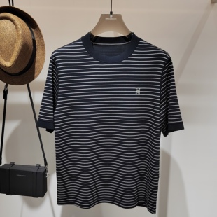 迪莱王子春季新款男士圆领短袖T欧货青年体恤时尚t男装针织衫男装