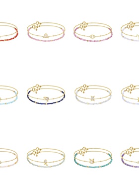 博主同款 生辰石星座符号手链2025新款轻奢百搭男女同款手饰礼物