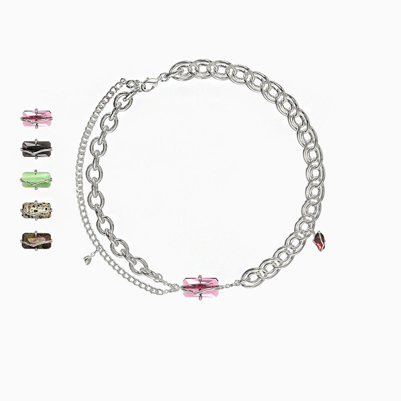 kindness项链女桃花元素可重组项链轻奢小众设计高级感锁骨链简约