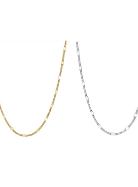 新款 闪片素链女轻奢锁骨链气质高级感裸链颈链精致独特项链