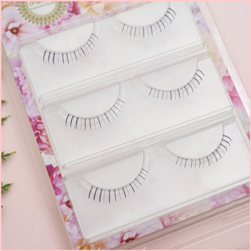 精致百搭纤长自然黑色下假睫毛 时尚高品质逼真假睫毛韩妆 SM19